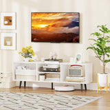 Tangkula White TV Stand for 55 Inch TV for Living Room