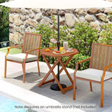 Tangkula Outdoor Folding Patio Table