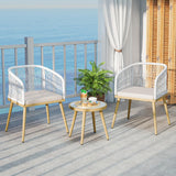 Tangkula 3 Pieces Patio Bistro Set