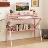 Tangkula 2 Tier Computer Desk with Monitor Stand