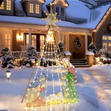 Tangkula 6 FT Christmas Lighted Nativity Scene Set, Indoor/Outdoor Pre-Lit Xmas Scene with 240 Warm White LED Lights