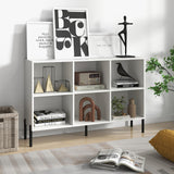 Tangkula 6 Cube Bookshelf, 2-tier Wood Storage Open Bookcase with Elevated Metal Legs, 5-Position Adjustable Shelf