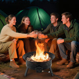Tangkula Portable Propane Fire Pit 24.5 Inch 58,000 BTU Smokeless Fire Bowl