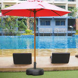 Tangkula Fillable Umbrella Base Stand, Water & Sand Filled 66 lbs Heavy-Duty Patio Umbrella Weighted Stand