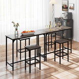 Tangkula 3 Piece Counter Height Bar Table Set