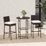 Tangkula 3 Piece Outdoor Bar Set for Porch