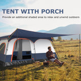 Tangkula 6/8/10-Person Camping Tent with Porch