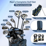 Tangkula 12 Pieces Men's Complete Golf Clubs Set Right Hand