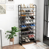 Tangkula 10-Tier Free Standing Shoes Rack, Space-saving Shoes Organizer Shoes Storage Stand