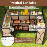 Tangkula 6.5 x 4 x 8 FT Grill Gazebo Set