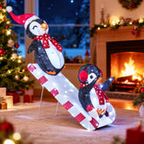 Tangkula Lighted Christmas Decoration Penguins
