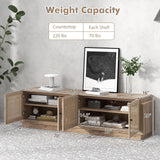 Tangkula Farmhouse TV Stand for TVs Up to 75 Inches