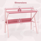Tangkula 2 Tier Computer Desk with Monitor Stand