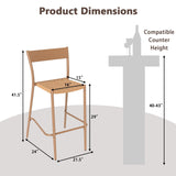 Tangkula Patio Barstools Set of 2/4