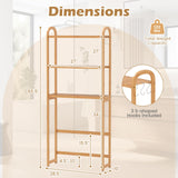 Tangkula 3-Tier Over The Toilet Storage Rack Freestanding Space Saver for Laundry Room
