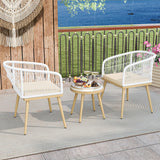 Tangkula 3 Pieces Patio Bistro Set