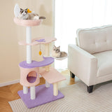 Tangkula Cat Tree Tower, 55 Inch Multi-level Cat Tower with Cat Condo, Sisal Scratching Posts