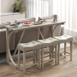 Tangkula 4 Piece Counter Height Dining Set for Living Room