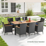 Tangkula 9 PCS Patio Dining Set for 8