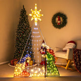 Tangkula 6 FT Christmas Lighted Nativity Scene Set, Pre-Lit Xmas Scene with 240 LED Lights