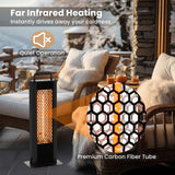Tangkula Electric Patio Heater, 1200W Infrared Outdoor Heater, Double-Sided Heating
