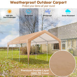 Tangkula 10 x 20 FT Heavy-Duty Carport, Portable Garage Tent Carport with Galvanized Steel Frame