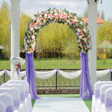 Tangkula Garden Arbor, Metal Arch with Trellis for Climbing Plants