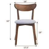 Set of 2 Dining Chairs, Mid-Century Dining Side Chairs - Tangkula