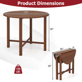 Tangkula 36" Foldable Round Dining Table