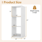 Tangkula 3-Cube Bookcase, 4-Tier Bookshelf with Open Compartments