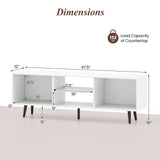 Tangkula White TV Stand for 55 Inch TV for Living Room