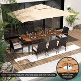 Tangkula 9 Pieces Outdoor Patio Dining Set