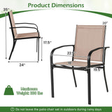 Tangkula Outdoor Dining Chairs Set for Lawn