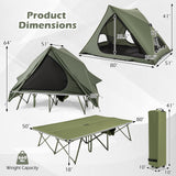 Tangkula 2 in 1 Tent Cot for Outdoor Hiking