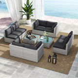 Tangkula 5-Piece Outdoor Patio Sectional Sofa Couch
