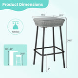 Tangkula Patio Bar Stools Set of 2/4 (29.5”)