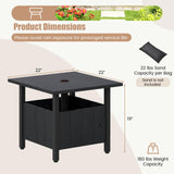 Tangkula Outdoor Table with Hole with 2 Sand Bags