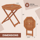 Tangkula Outdoor Folding Patio Table