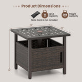 Tangkula Outdoor Table with Hole for Garden