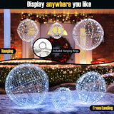 Tangkula 3 Pack Christmas LED Light Balls for Tree