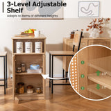 Tangkula 3 Piece Counter Height Bar Table Set