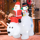 Tangkula 8 FT Christmas Inflatable Santa Claus