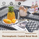 Tangkula 8 Person Picnic Table, Square Commercial Grade Outdoor Picnic Table with 4 Built-in Benches