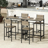 Tangkula 3 Piece Counter Height Bar Table Set