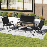 Tangkula 4 Piece Folding Patio Furniture Set