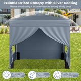 Tangkula 10x10 FT Pop Up Canopy Outdoor Canopy Tent with 4 Removable Sidewalls