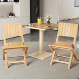 Tangkula 2/4 Pieces Folding Patio Chairs(Slat Back)