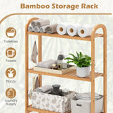 Tangkula 3-Tier Over The Toilet Storage Rack Freestanding Space Saver for Laundry Room