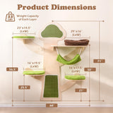Tangkula Wall-Mounted Cat Tower Cat Wall Shelves Furniture with Bed