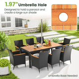 Tangkula 9 PCS Patio Dining Set for 8